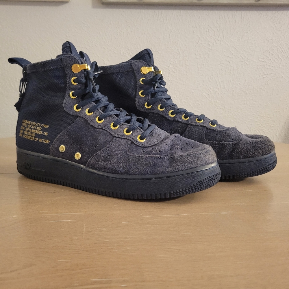 Nike SF Air Force 1 Mid Mens 'Obsidian' Sz 9